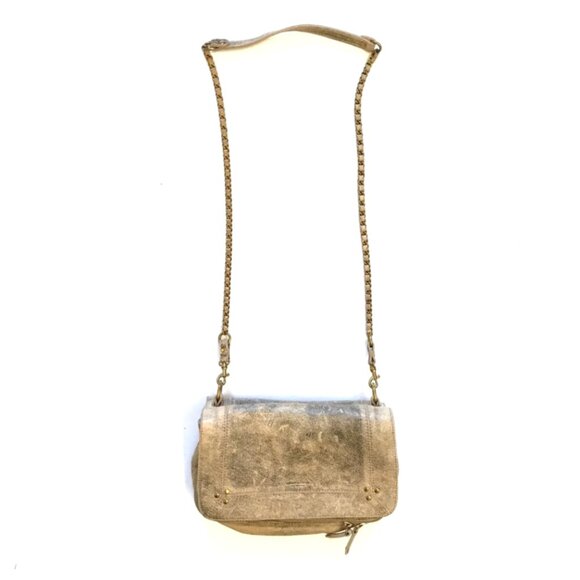 Jerome Dreyfuss Bobi S Crossbody Bag Purse Womens Black Cream Leather Distressed